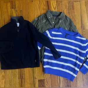 JANIE AND JACK Lot of 3 boy’s sweaters